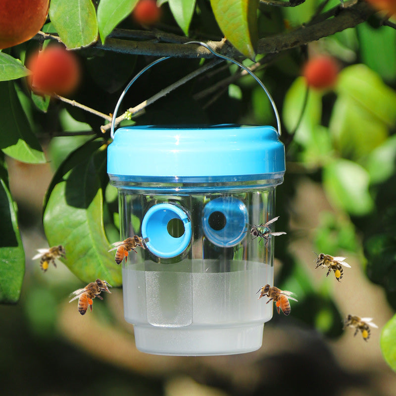 Solar Wasp Trap – LED Attractant, Dual-Entry & Reusable 2-Pack