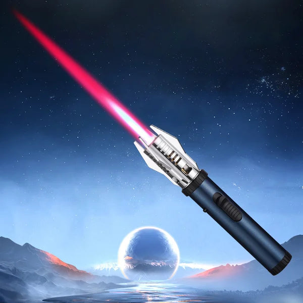 Windproof Jet Flame Gas Lighter – Refillable, 360° Nozzle, Metal Body