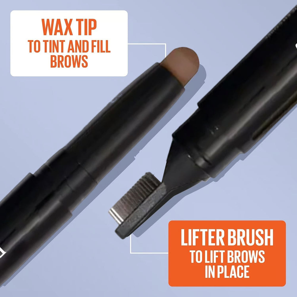 2-in-1 Eyebrow Pencil – With Brush, Smudge-Proof, 5 Shades