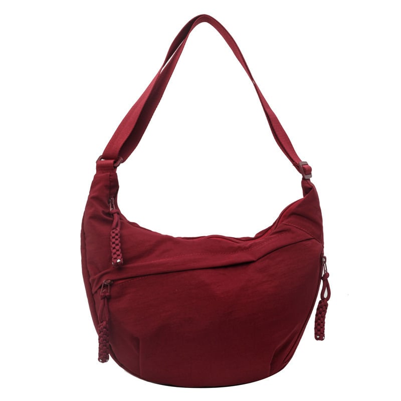 Nylon Crossbody Bag – Multiple Compartments, Adjustable Strap, 34×22cm, Unisex