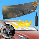 Foldable Car Windshield Sun Shade – 360° Handle, UV Protection, 55×31cm