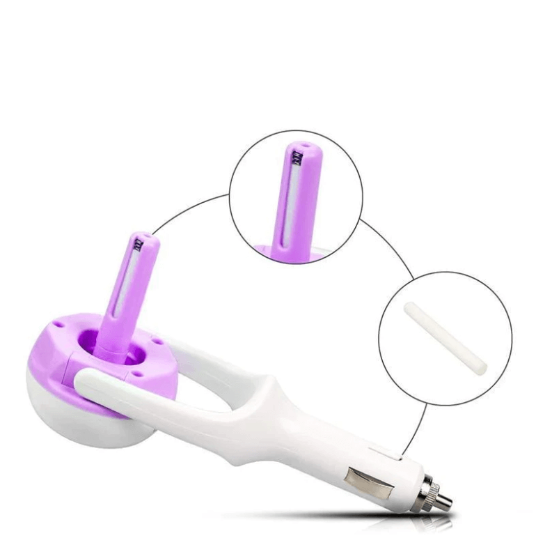 Car Humidifier with Aromatherapy – Ultrasonic, 2h Timer & 12V Cigarette Lighter
