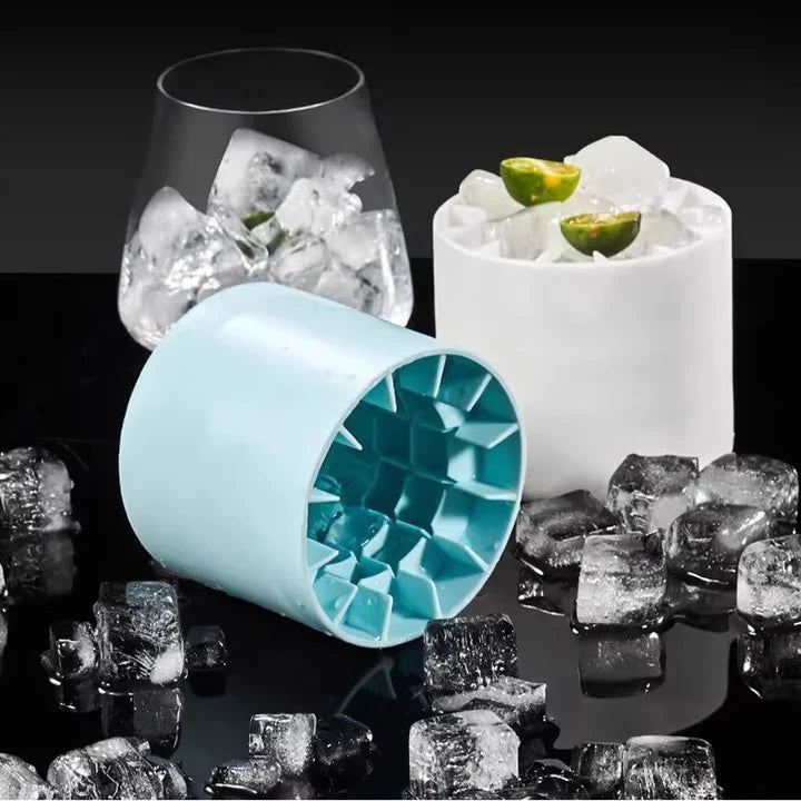 Silikon-Eiswürfelform für 6 große Eiswürfel – Perfekte Eiswürfel für Cocktails, Getränke & Partys