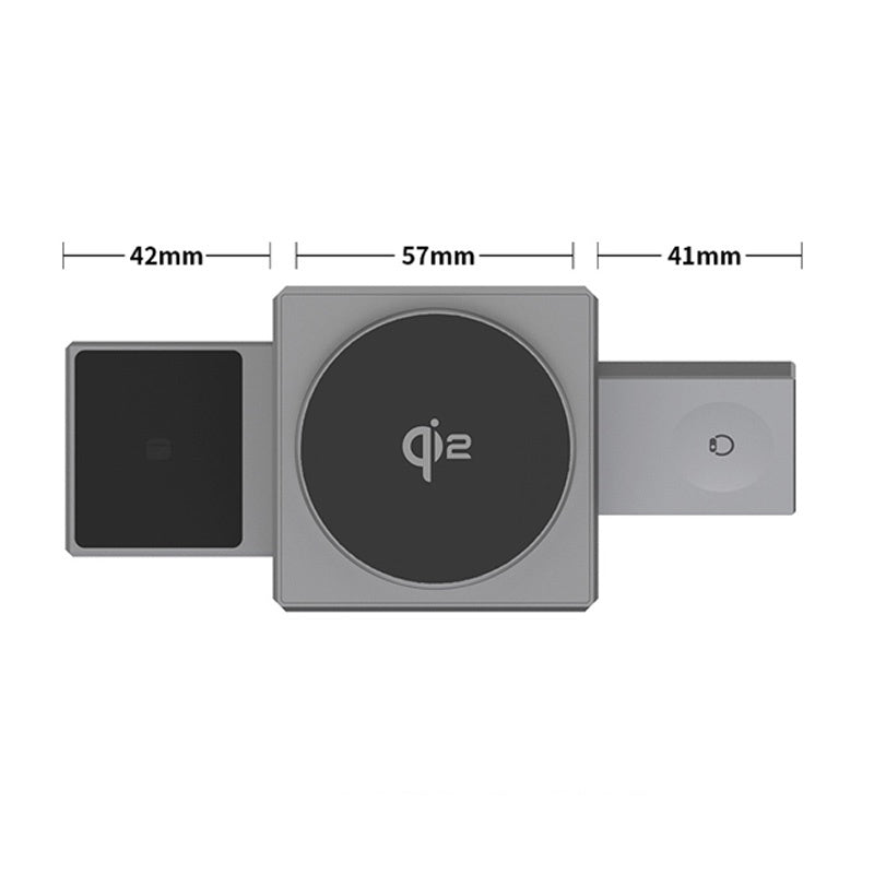 3-in-1 Wireless Charger – 15W MagSafe, Foldable & Phone/Watch/Earbuds
