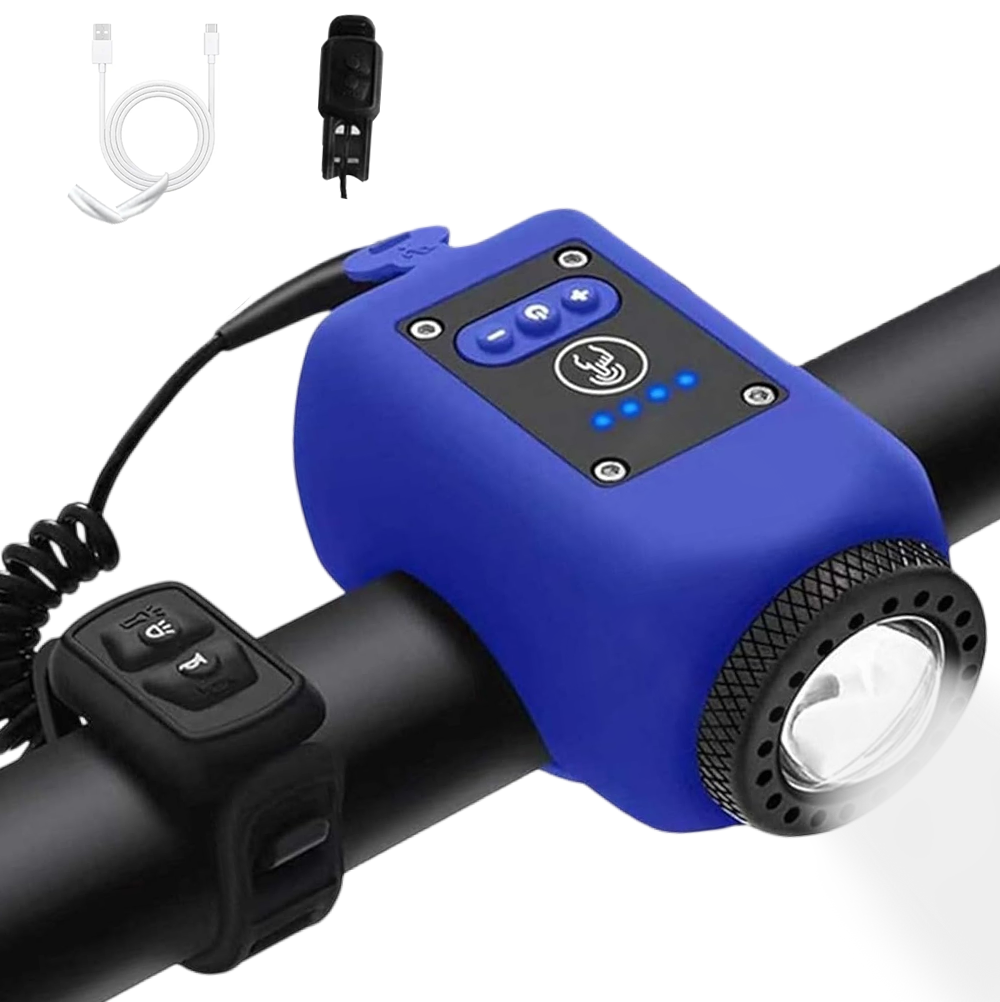 2-in-1 Bike Light & Horn – 12 COB LEDs, 110dB Horn & USB Rechargeable