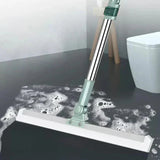 Telescopic Floor Squeegee Mop – 180° Swivel Head, Silicone Blade, 78–126cm