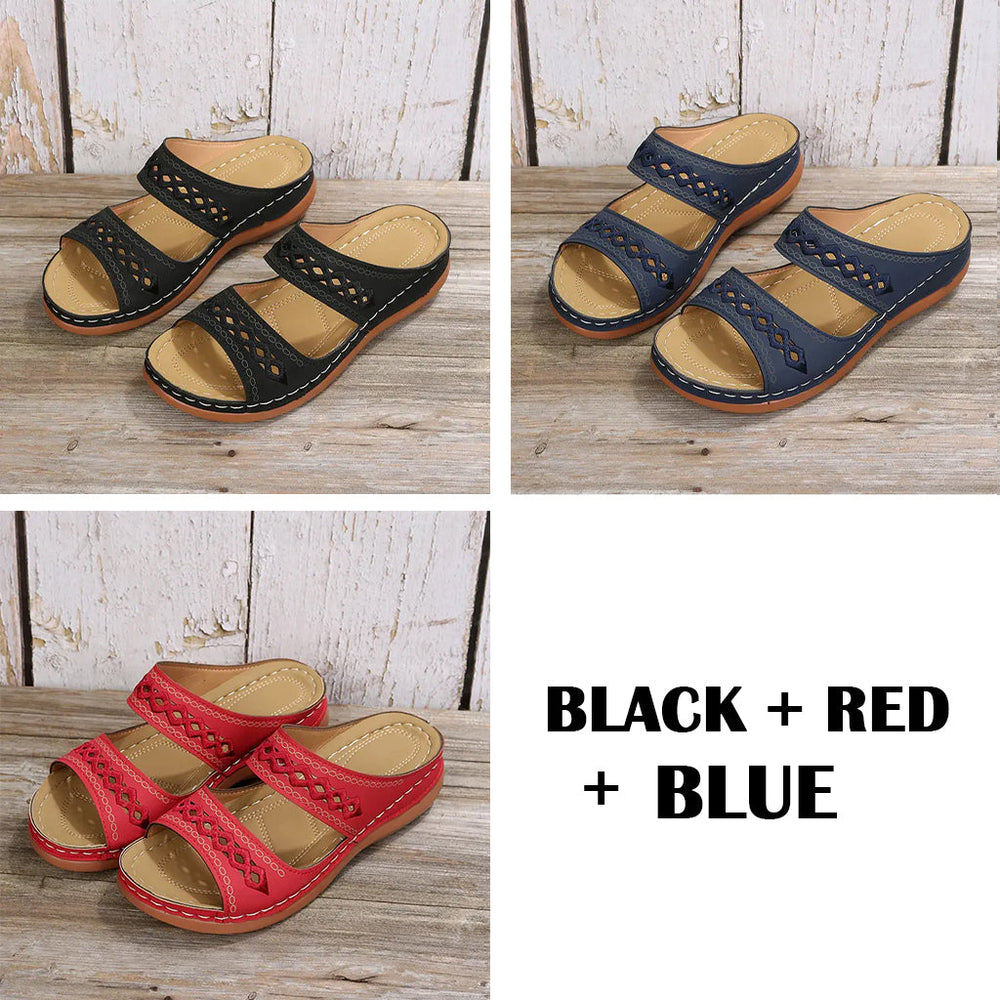 Women's Orthopedic Wedge Sandals – Arch Support, Memory Foam & Non-Slip Rubber Sole