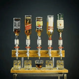 Wood Beverage Dispenser – 5L, Metal Tap & Bar Serving