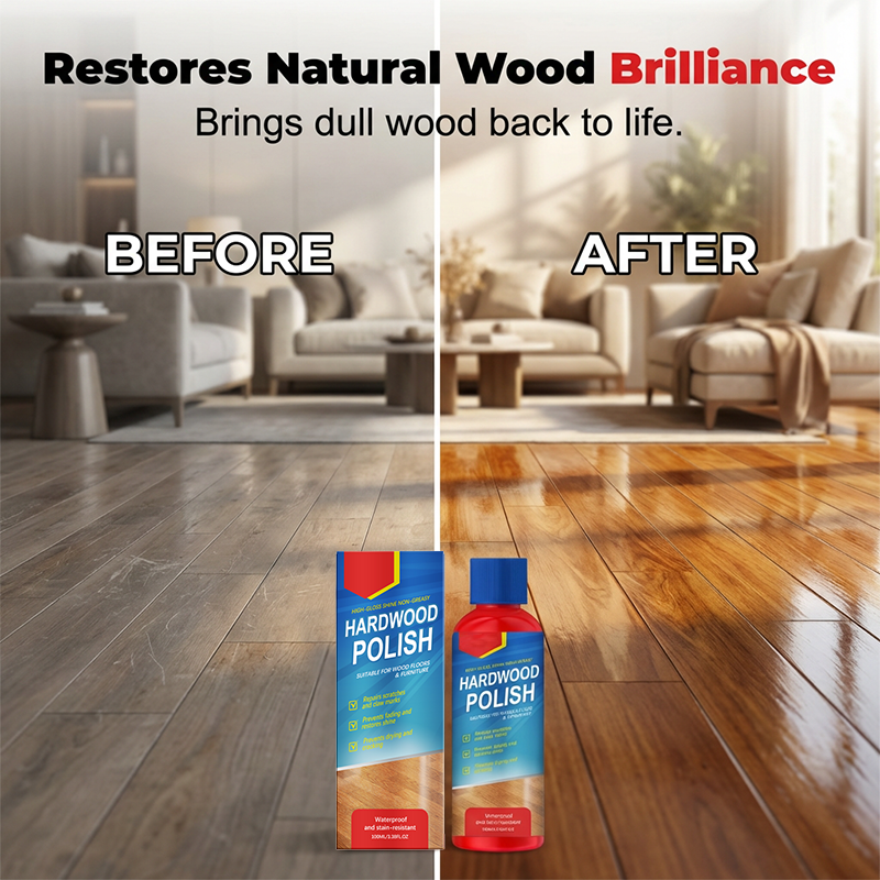 Wood Floor & Furniture Polish – 100ml High-Gloss, Waterproof & Scratch Repair