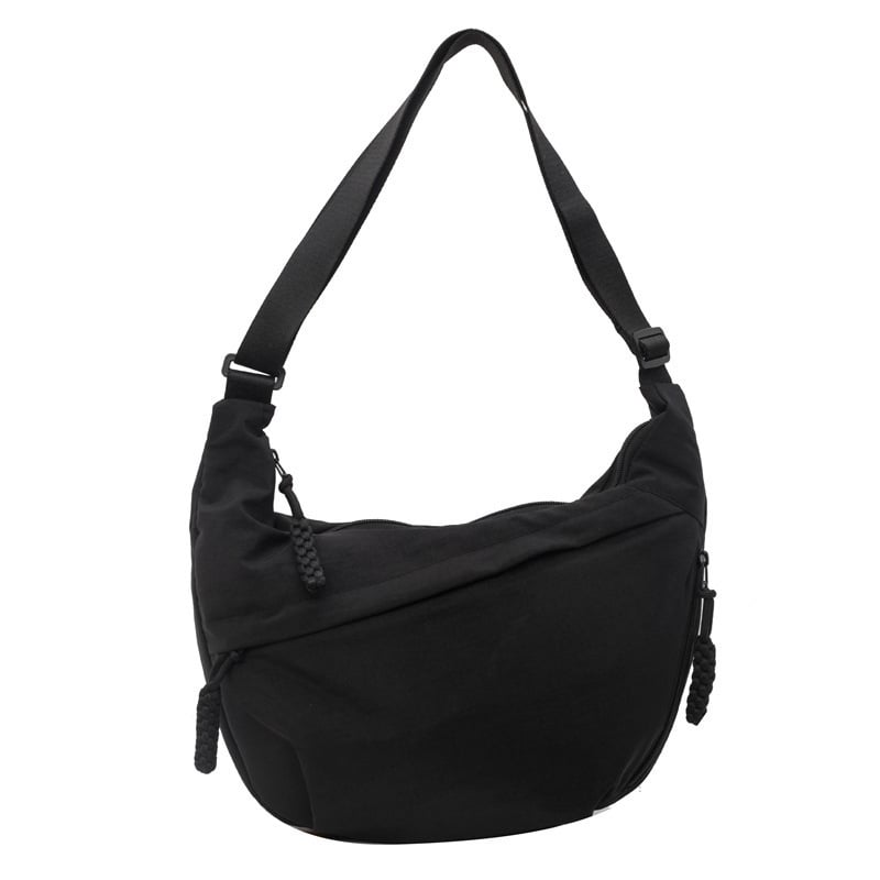 Nylon Crossbody Bag – Multiple Compartments, Adjustable Strap, 34×22cm, Unisex