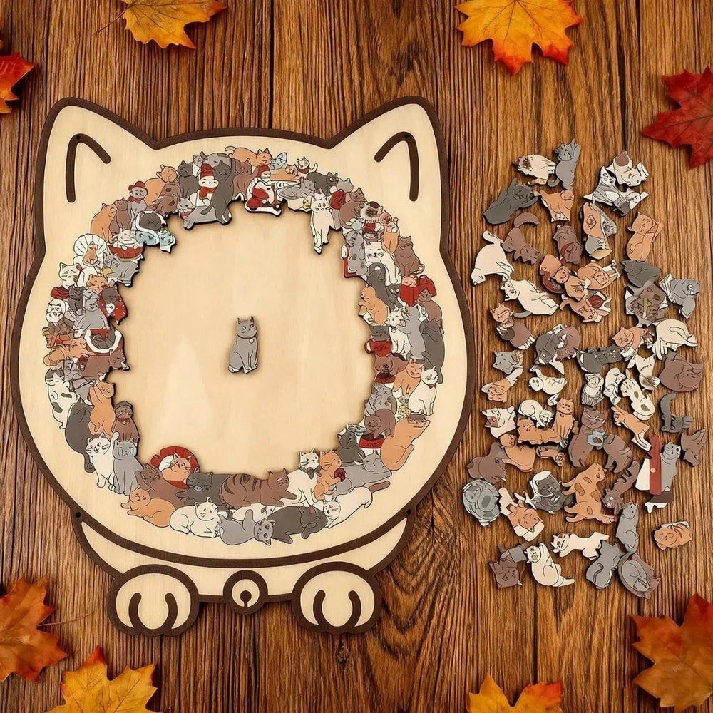 Enhanced Product Title: "Holzpuzzle Katze – 135 Teile, Katzenförmiges Puzzlebrett für Kinder und Erwachsene, Fördert Kreativität und Motorik" 

This title includes relevant keywords while providing additional context about the product's benefits, making i