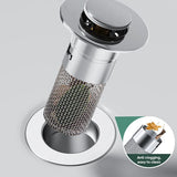 Stainless Steel Drain Strainer – Pop-Up Stopper, Hair Catcher & Tool-Free Install