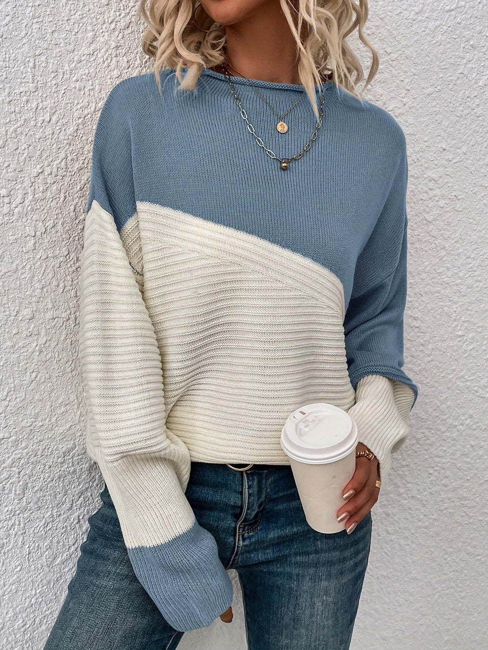 Zelda™ Elegant Color Block Pullover Sweater for Women - Stylish & Comfortable Knitwear