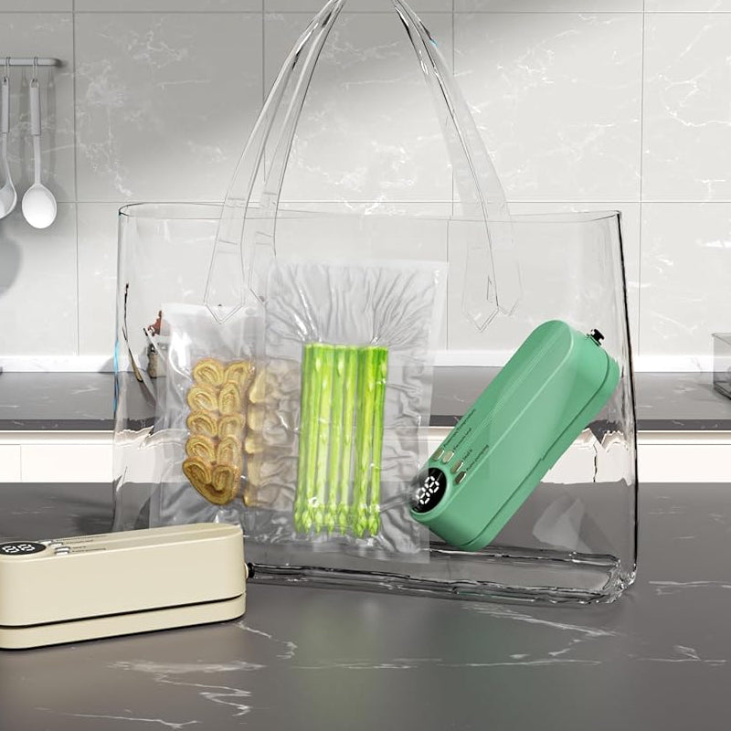 Cordless Handheld Vacuum Sealer – Digital Display, Rechargeable & Compact