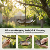 Hanging Umbrella Birdbath – Rust-Proof Iron, 28×23.5cm & Bronze Finish