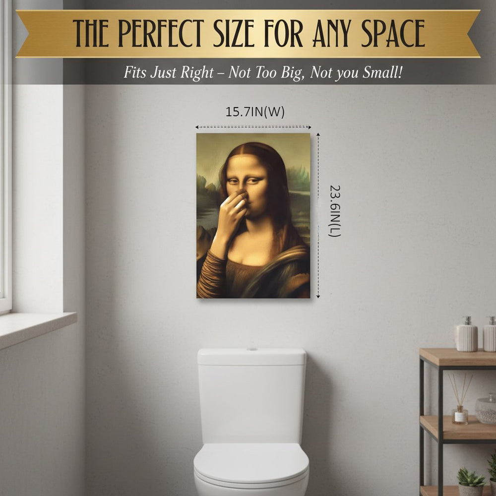 Optimized Product Title: "Humorvolles Renaissance Damen Leinwandbild für Badezimmer – Witzige Wandkunst für stilvolle Badezimmerdekoration" 

This title includes relevant keywords while enhancing clarity and appeal for potential buyers.