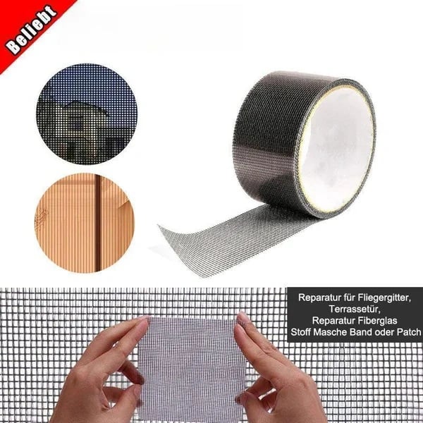 Window Screen Repair Tape – Fiberglass Mesh, 200×5cm & UV-Resistant