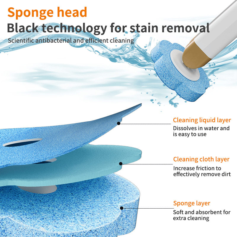 Disposable Toilet Brush – Wall-Mounted, Antibacterial Heads & 3 Scents