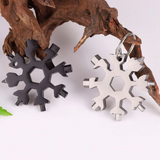 18-in-1 Snowflake Multitool – Stainless Steel, Keychain Size & Bottle Opener
