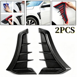 Carbon-Look Car Side Vents – Self-Adhesive, Weatherproof TPU & 24×17cm Pair