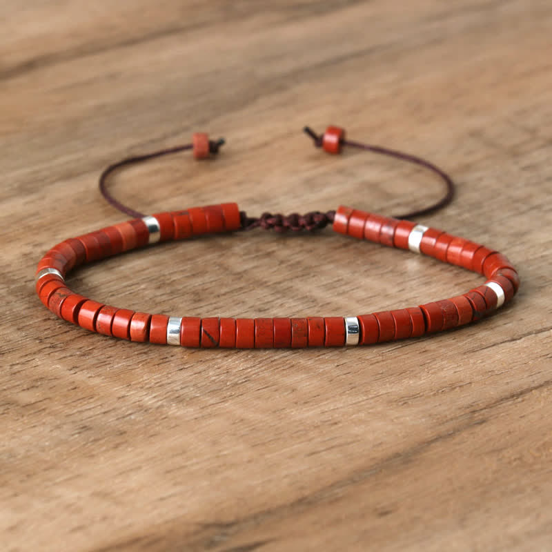 Seraphina – Braided Bracelet with 2.4mm Natural Stone Beads