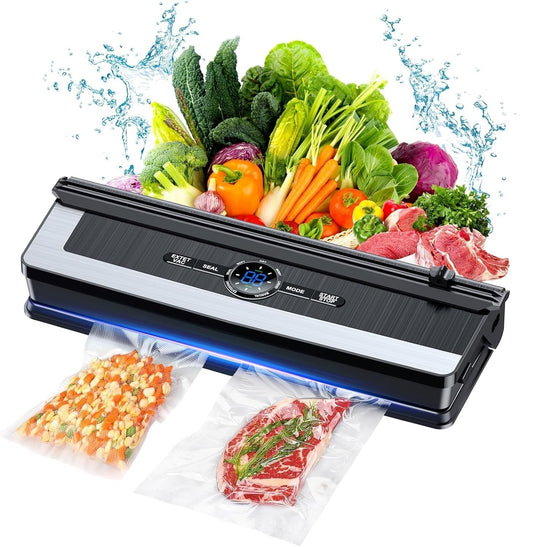 8-in-1 Vacuum Sealing Machine with Built-in Cutter & Food Preservation Features - Ideal for Sous Vide, Marinat