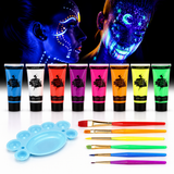 Glow Dark UV Body Paint Set Parties Festivals