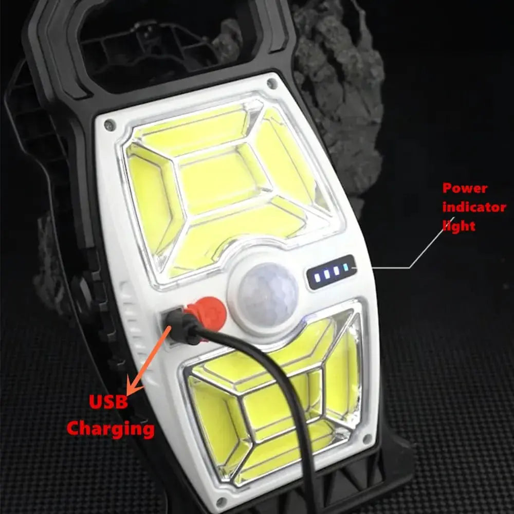 Solar Motion Sensor Light – Clamp Mount, 3 Modes & Solar/USB Charging