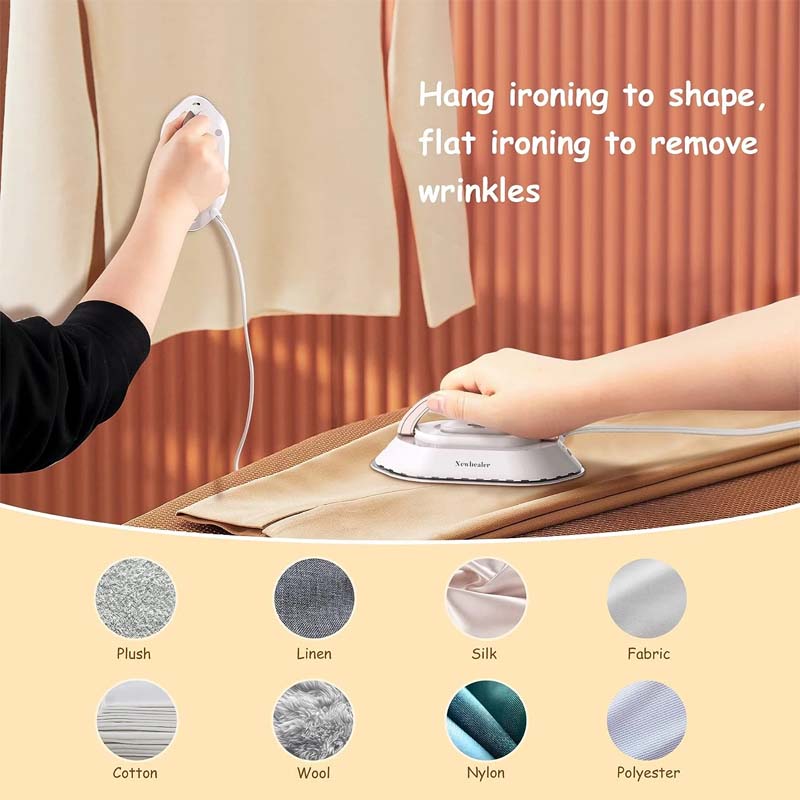 Mini Travel Iron – Ceramic Diamond Soleplate, Dual Voltage & 2-Min Heat-Up