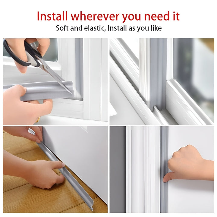 Self-Adhesive Door Seal – Draft-Stopping Foam, Weatherproof & Residue-Free
