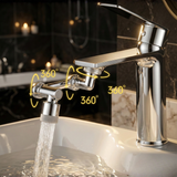 1080° Swivel Faucet Aerator – 2 Spray Modes, Splash-Free & Universal Fit