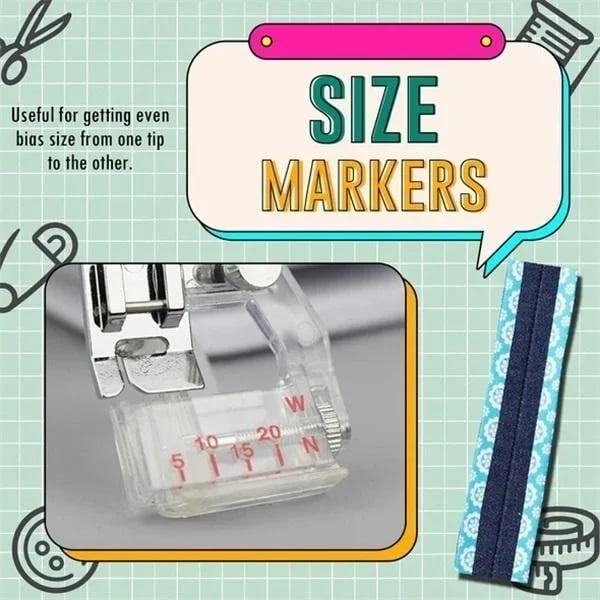 Optimized Product Title: "Verstellbarer Schrägband-Nähfuß mit Breiteneinstellung 0,5-2 cm – Ideal für Präzises Nähen von Schrägband" 

This title includes relevant keywords for better visibility while maintaining clarity and appeal.