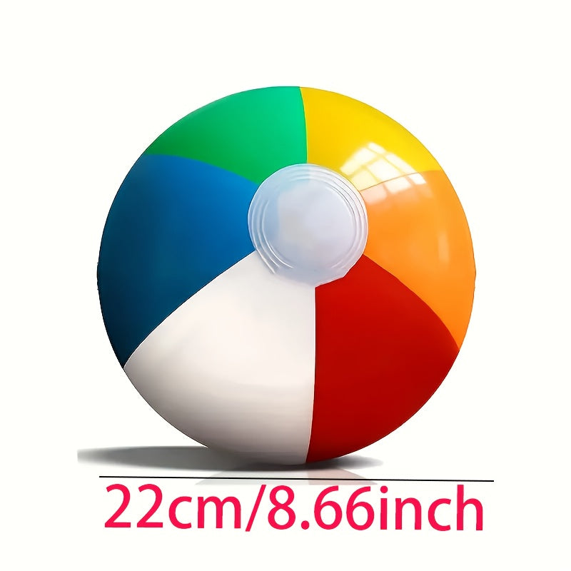 Inflatable Beach Ball – 22cm, Durable PVC & Multicolor for Pool