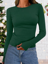 Ladies' Long Sleeve Top with Round Neck for Autumn & Winter - Vivienne - 5