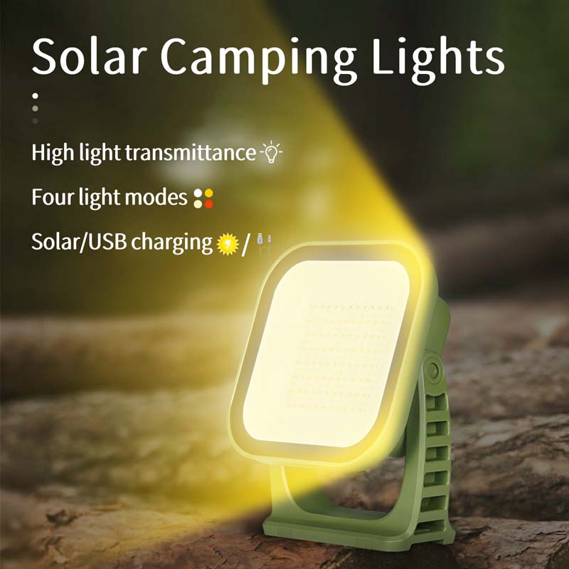80W LED Solar-Powered Camping Lamp with Magnetic Base & Zoom Function - Portable Outdoor Light
