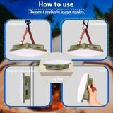 80W LED Solar-Powered Camping Lamp with Magnetic Base & Zoom Function - Portable Outdoor Light
