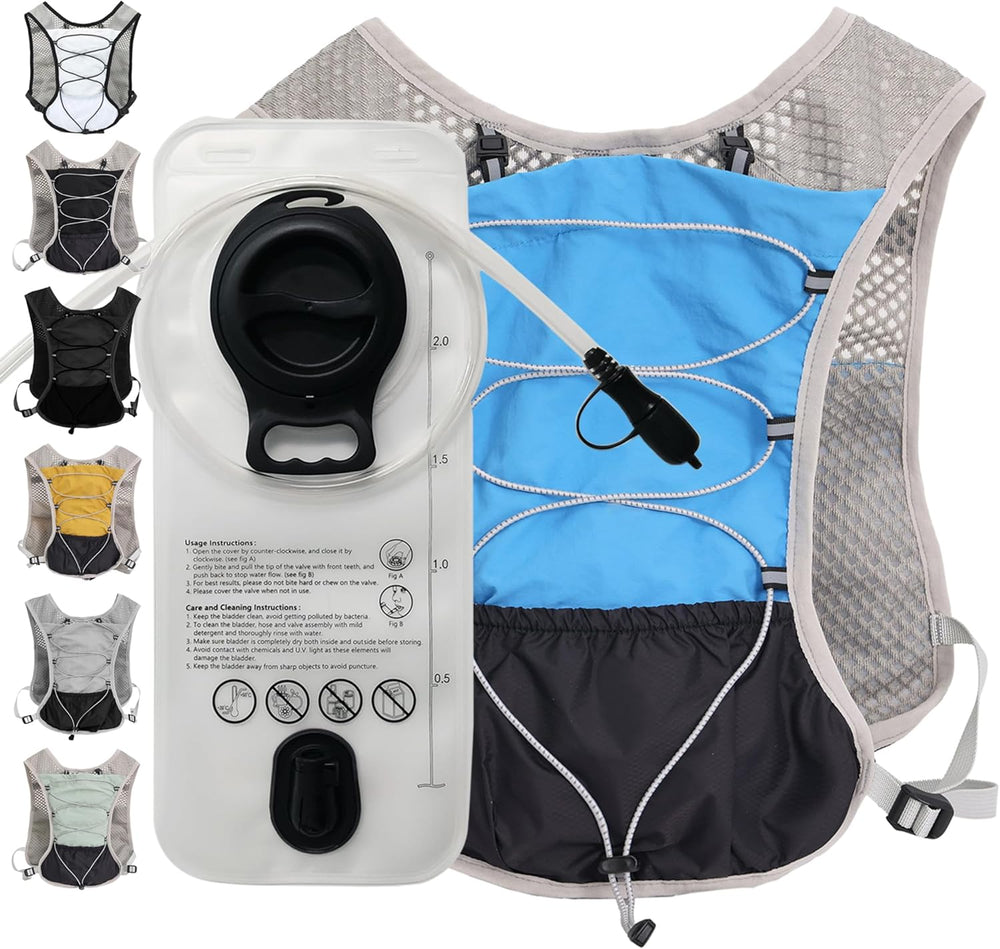 Dravien Ultra-Light Hydration Running Vest with 2L Water Bladder - Perfect for Trail Running, Hiking & Outdoor Activities