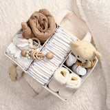 Diaper Caddy Organizer Plush Sherpa Baby Storage Basket