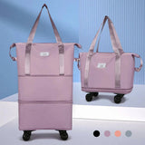 Rolling Travel Duffel Bag – Expandable Polyester, Wheeled & Multi-Compartment