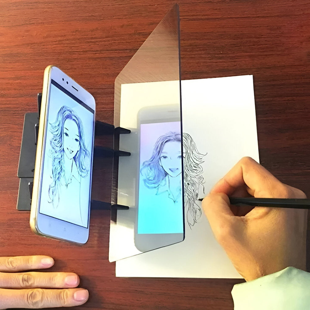 Drawing Projector Tracing Board – Smartphone Holder, No Power Needed & Acrylic Optics