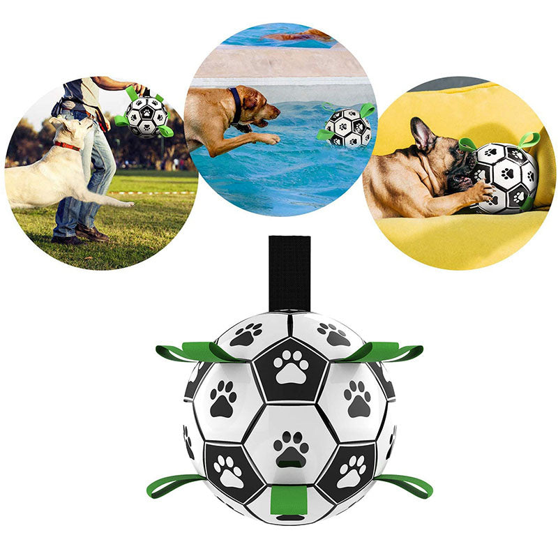 Floating Dog Football – Non-Toxic, Paw Design for Land & Water Fetch