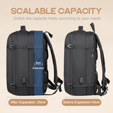 AirVoyage 40L Expandable Waterproof Travel Backpack with USB Charging Port & 17” Laptop Sleeve - Perfect for Adventure & Daily Commute