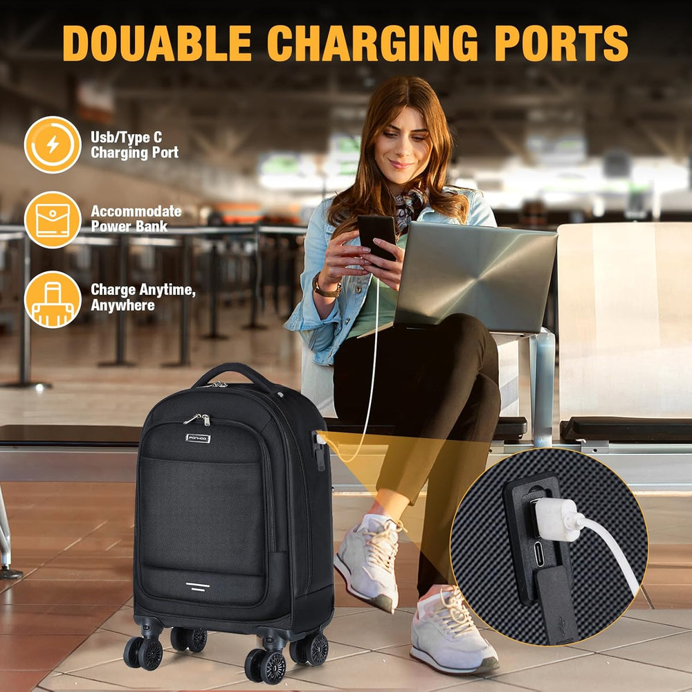 30L Rolling Laptop Backpack with 4 Spinner Wheels - Water-Resistant & Durable Design for Travel & School