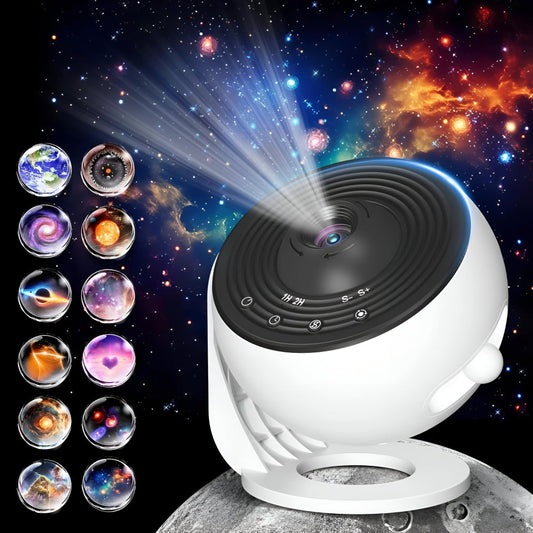 Star Projector Night Light – Planetarium Design, Timer Function & Room Decor