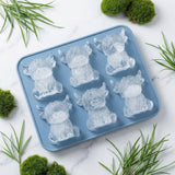 Highland Cow Ice Cube Tray – Silicone, 6 Cavities & BPA-Free