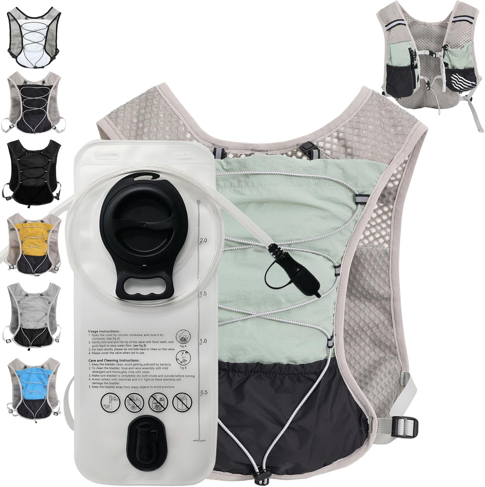 Dravien Ultra-Light Hydration Running Vest with 2L Water Bladder - Perfect for Trail Running, Hiking & Outdoor Activities