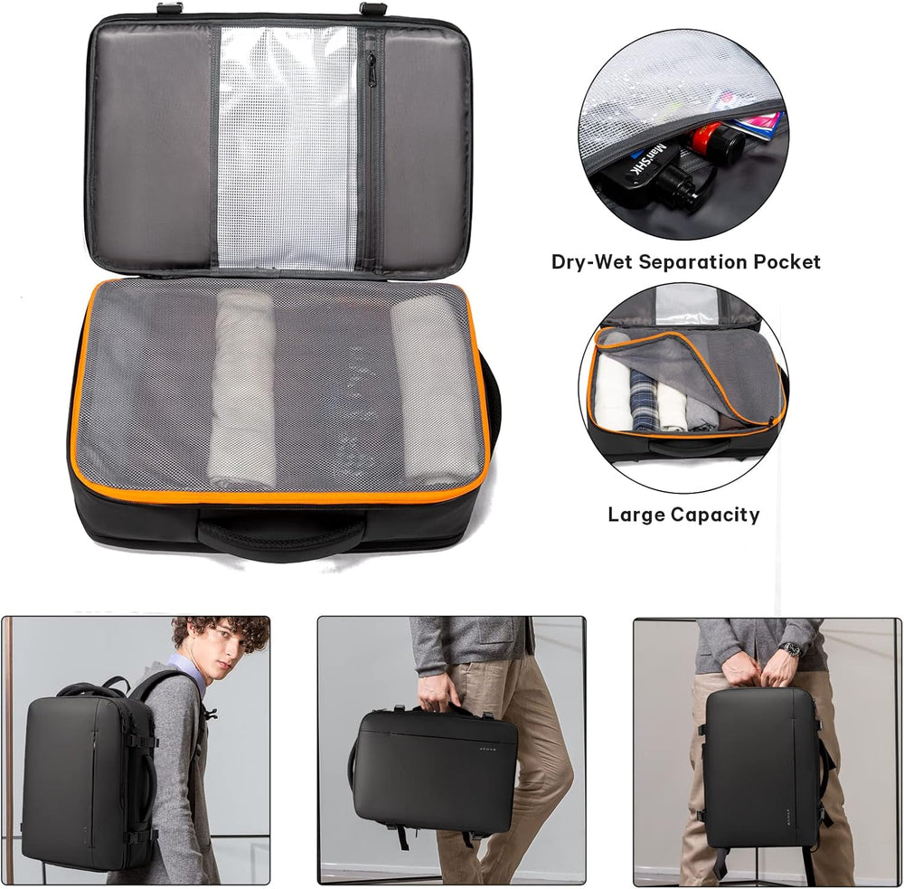 Expandable 26-45L Waterproof Travel Backpack with Laptop Sleeve & Versatile Duffle Carry - Perfect for Hiking, Camping, and Daily Use