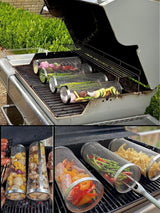 Premium Edelstahl BBQ-Grillkorb – Verhindert das Durchfallen von Essen auf den Grill