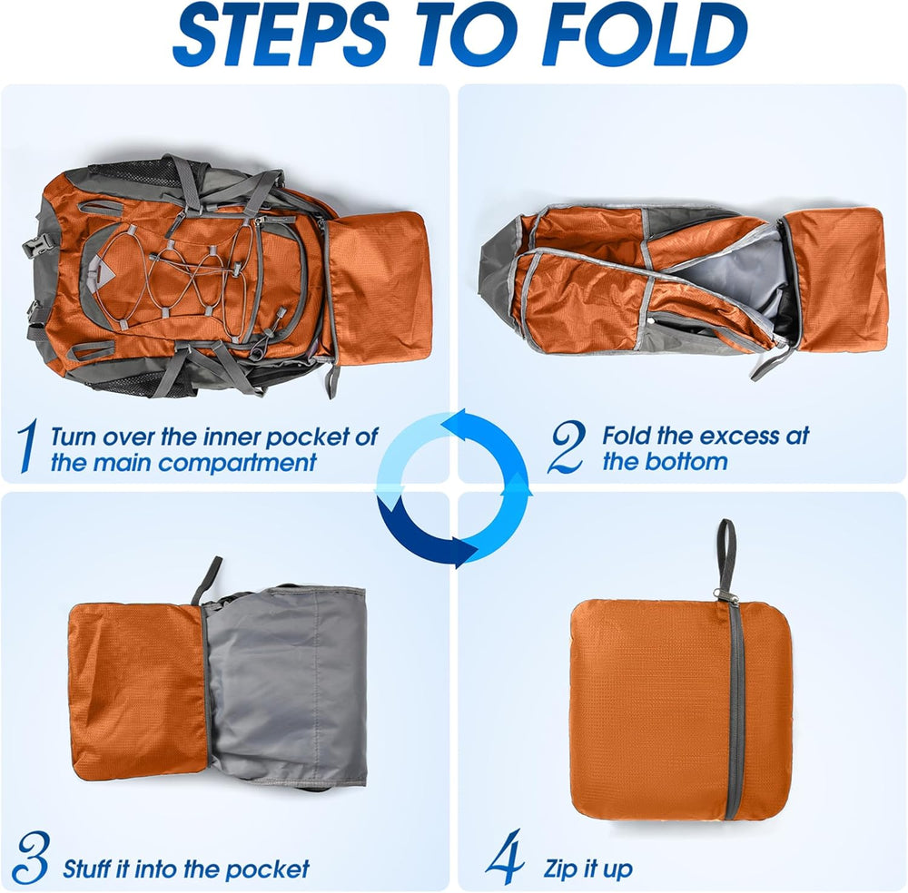 40L Waterproof Hiking & Camping Backpack - Lightweight, Packable & Durable - Ideal for Outdoor Adventures