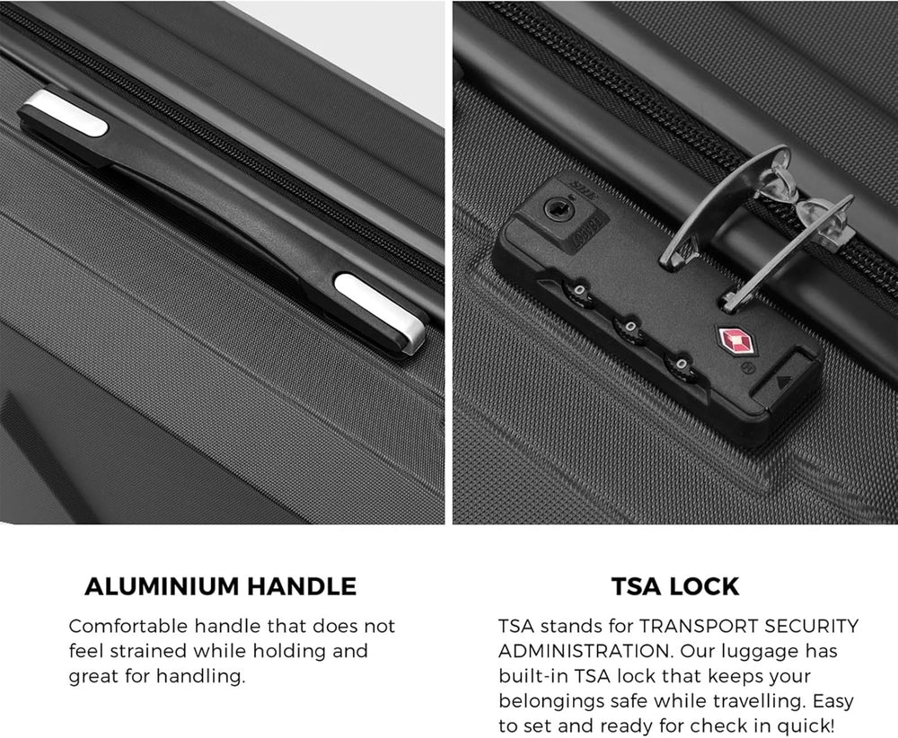 2-Piece ABS Hard Shell Luggage Set with TSA Lock & 360° Spinner Wheels - Lightweight, Durable Travel Suitcase Set